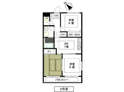 ハピネス細米(3DK/3階)の間取り写真