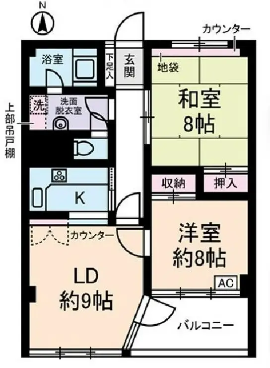 野毛山マンション 5階階 間取り
