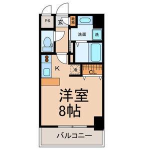 グランルージュ栄II(ワンルーム/8階)の間取り写真