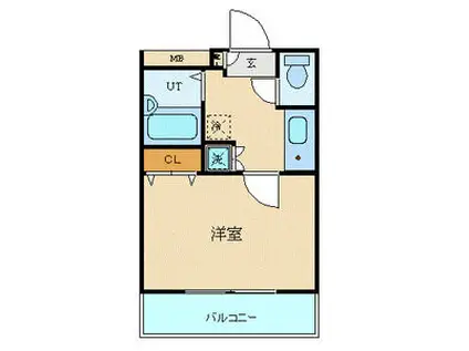 シンシア蒲田ステーションプラザ(1K/3階)の間取り写真