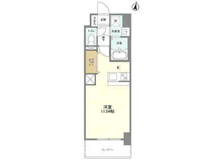 ルーカス長崎諫早II(ワンルーム/5階)の間取り写真