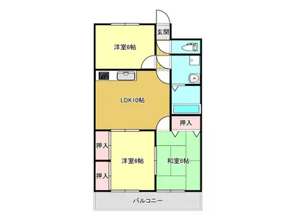 フォレストハイツ(3LDK/4階)の間取り写真