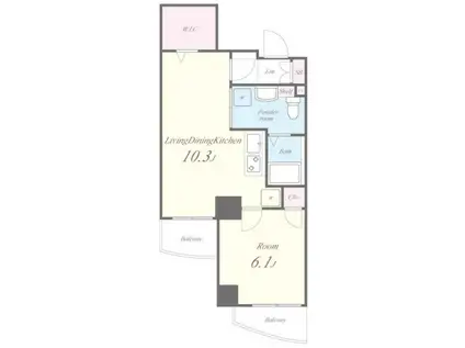 アヴァンタージュK(1LDK/4階)の間取り写真