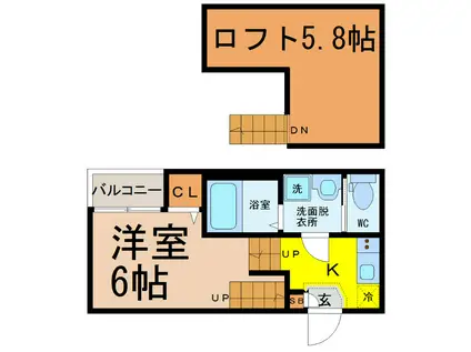 メゾン・フランク(1K/1階)の間取り写真