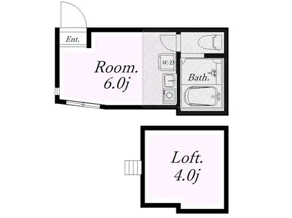 ユナイト田浦サンホセ(ワンルーム/1階)の間取り写真