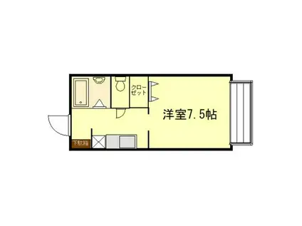 プリマベーラ(ワンルーム/2階)の間取り写真