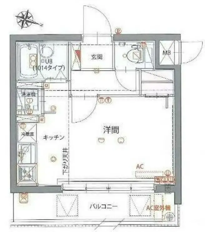 ジェノヴィア仲池上グリーンウォール 2階階 間取り