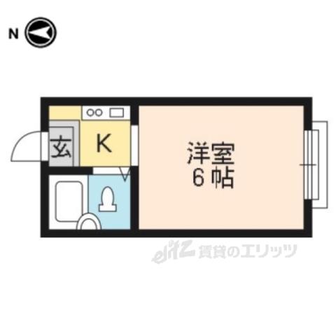 橘ハイツ(1K/2階)の間取り写真