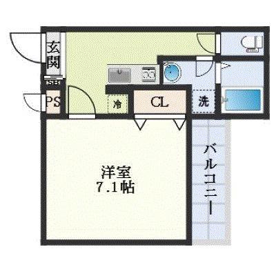 AILE柴島(1K/2階)の間取り写真