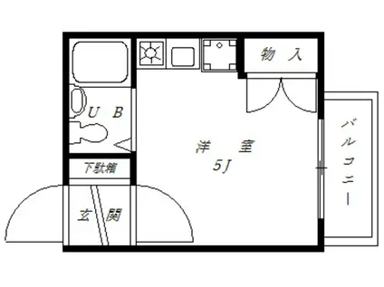 シオミプラザエイト(ワンルーム/4階)の間取り写真
