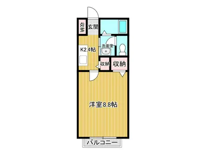 メゾン・PAL(1K/1階)の間取り写真