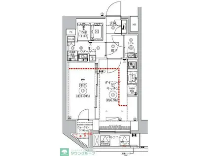 GENOVIA北池袋SKYGARDEN(1DK/4階)の間取り写真