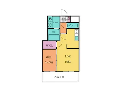 STUDIE小倉離宮(1LDK/7階)の間取り写真