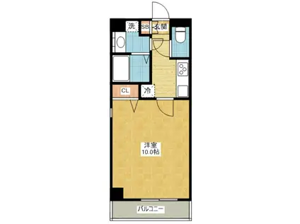 グレーシア名駅南(1K/7階)の間取り写真