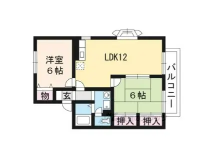 ロイヤルシャトーF(2LDK/2階)の間取り写真