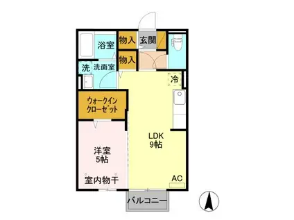 エクセレント桜花エムヴェール エムヴェール(1LDK/2階)の間取り写真