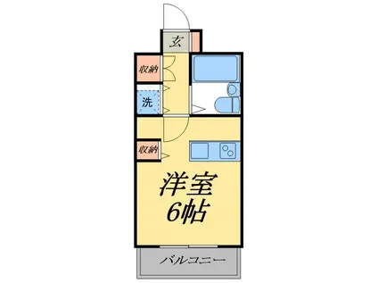 ワコーレエレガンス金町II(ワンルーム/1階)の間取り写真