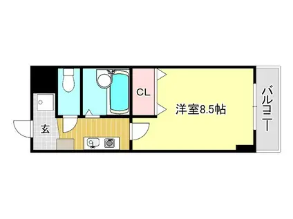 APEX FLAT R(1K/4階)の間取り写真