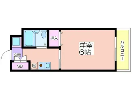 リバーサイド千里(1K/4階)の間取り写真