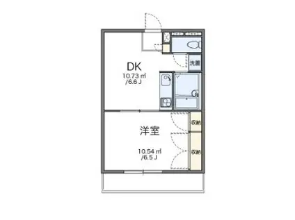 レオパレスT-アイランド(1DK/1階)の間取り写真