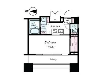 レジュールアッシュ梅田ウエスト(1K/10階)の間取り写真