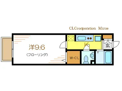 WINFRUIT(1K/1階)の間取り写真