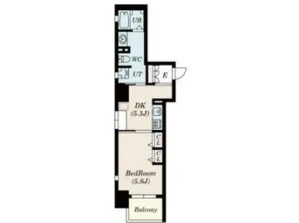 オーキッドレジデンス神戸三宮(1DK/4階)の間取り写真