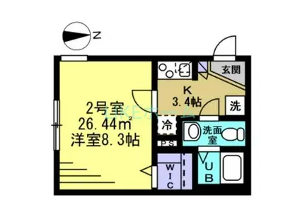 RAPA船橋(1K/3階)の間取り写真
