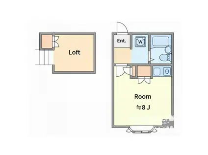 インテック落合(ワンルーム/2階)の間取り写真