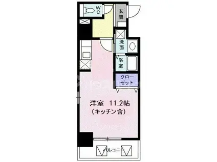 メルヴェーユ(ワンルーム/7階)の間取り写真