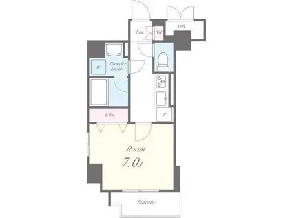 ドルチェドミール(1K/5階)の間取り写真