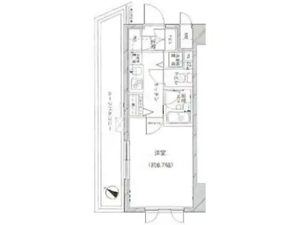 パレステュディオ六本木(1K/6階)の間取り写真