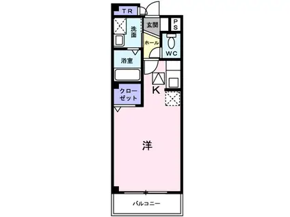 アビタシオン・シエル(1K/2階)の間取り写真