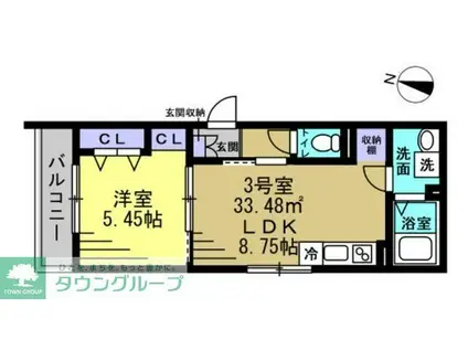 H1蘇我(1LDK/2階)の間取り写真