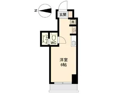 アソルティ東二番丁レジデンス(ワンルーム/6階)の間取り写真