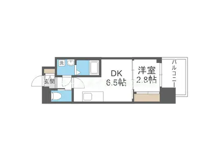 コンフォリア・リヴ淡路町一丁(1DK/9階)の間取り写真