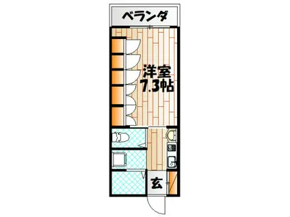 SORACHI上富野(1K/4階)の間取り写真