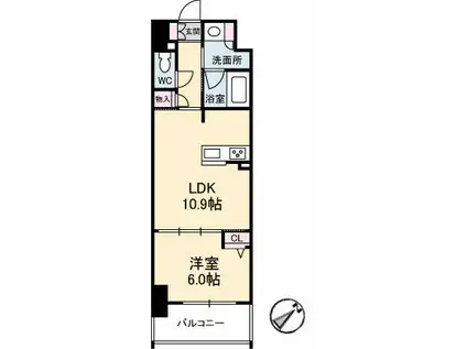 シャーメゾンステージ呉中央(1LDK/11階)の間取り写真
