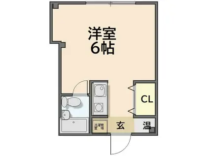 シャルム枚方(ワンルーム/1階)の間取り写真