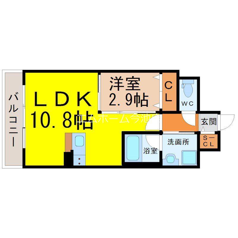 ポルタニグラ千種(1LDK/7階)の間取り写真