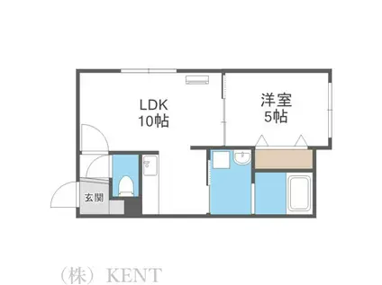 アーバンスクエア発寒(1LDK/4階)の間取り写真