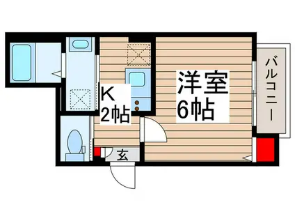 ROBOT HOME 東所沢II(1K/2階)の間取り写真