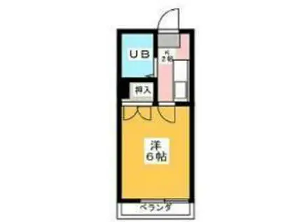 ラファミーユ犬山(1K/3階)の間取り写真