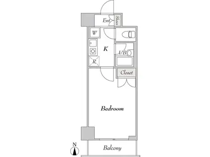 BLUROCK秋葉原(1K/2階)の間取り写真