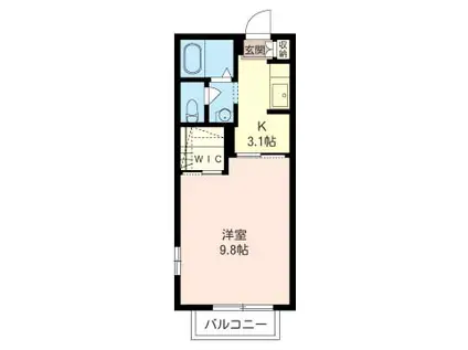 SHM FINESSE A(1K/2階)の間取り写真