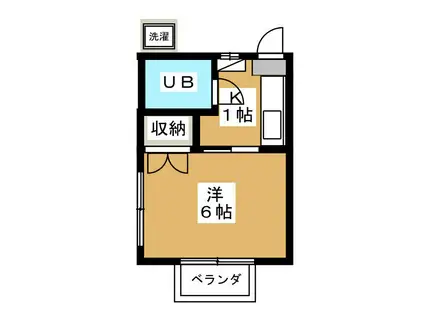メゾン白亜(1K/2階)の間取り写真