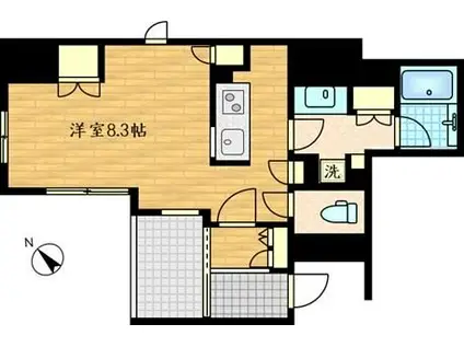 アルス横浜ベイアドレス(1K/6階)の間取り写真