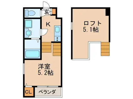 ファーストメゾン車道(1K/1階)の間取り写真