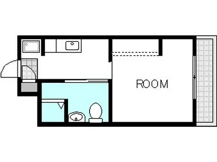 リベラル三野(1K/1階)の間取り写真