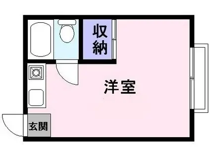 城陽ハイツ(ワンルーム/2階)の間取り写真